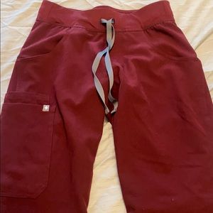 Kade Burgundy petite XXS scrub pants
